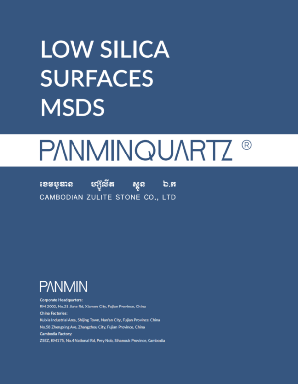 Low Silica Surfaces MSDS - Cambodian Zulite Stone